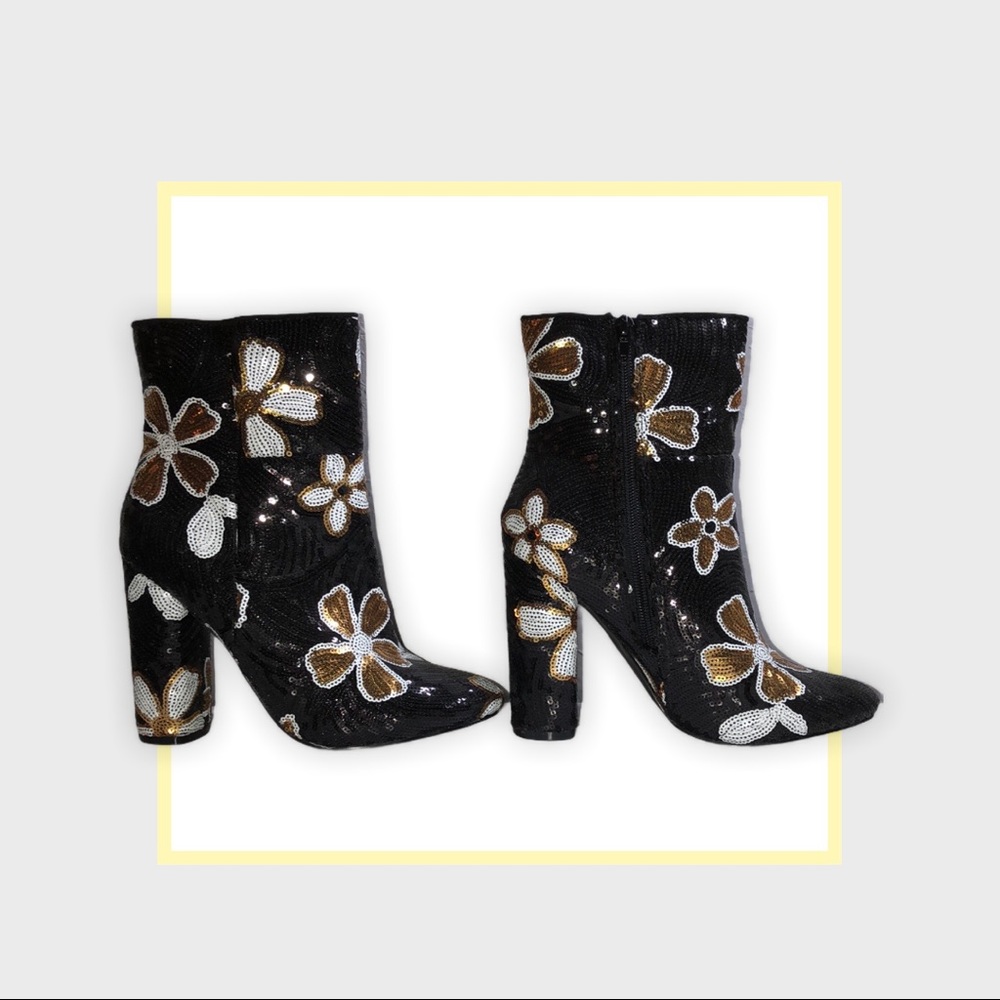 JustFab sequin boots